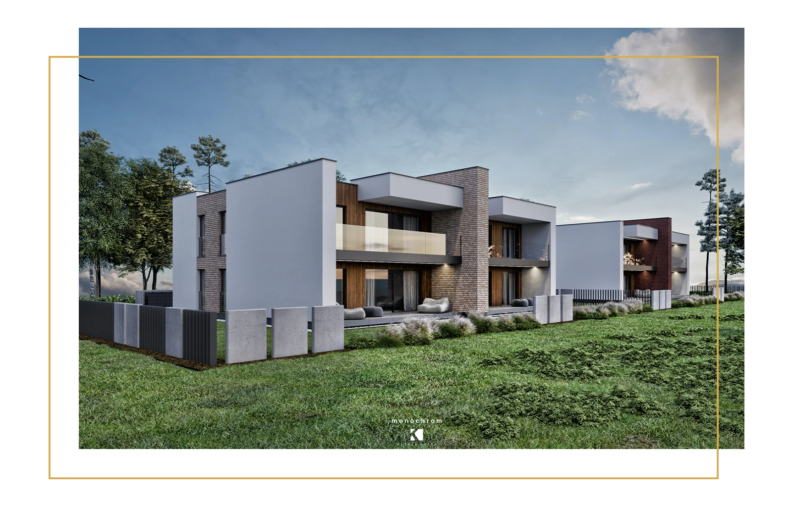 Apartamenty Rybnik - widok na tarasy i ogrody