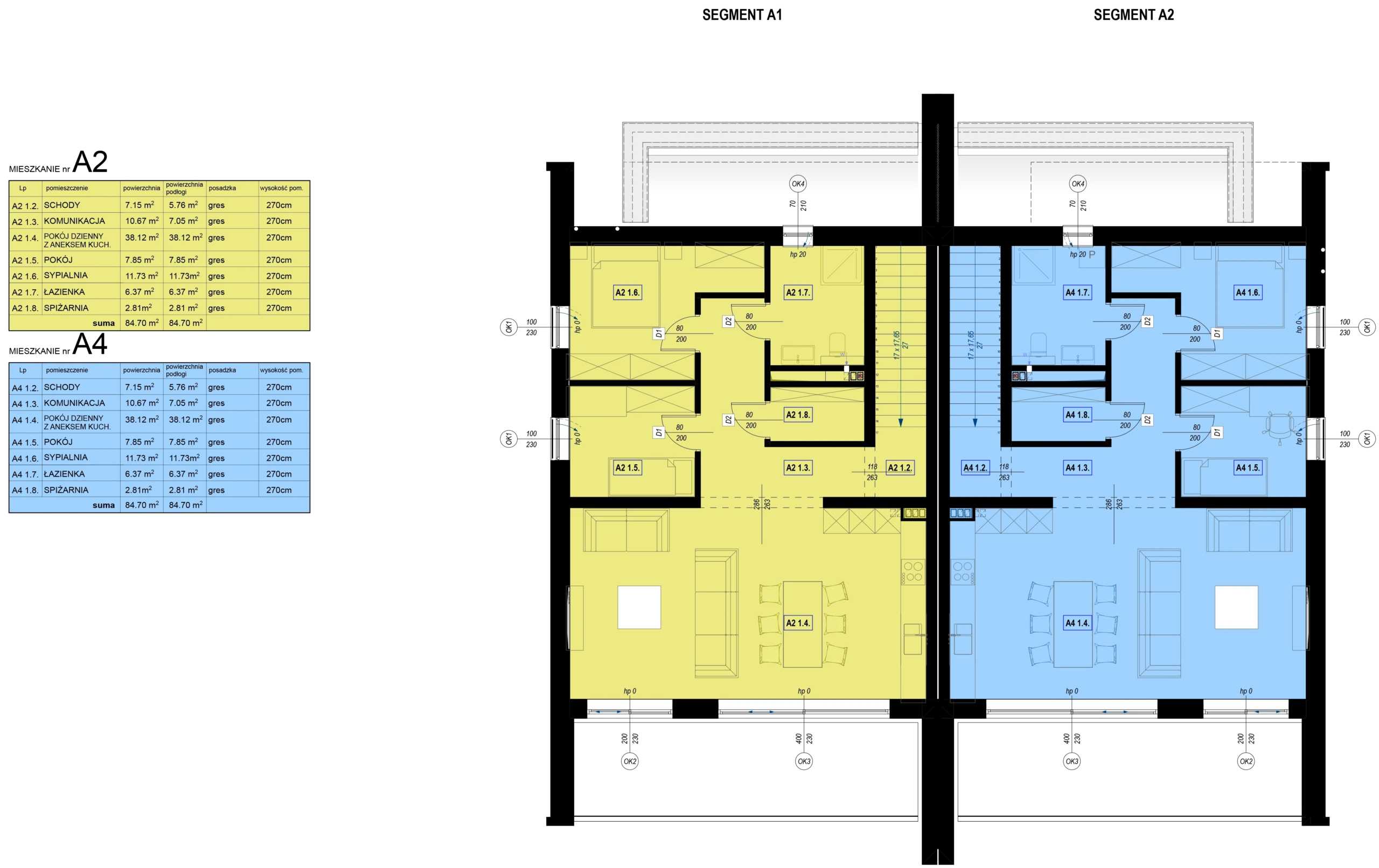 rzut budynek A piętro